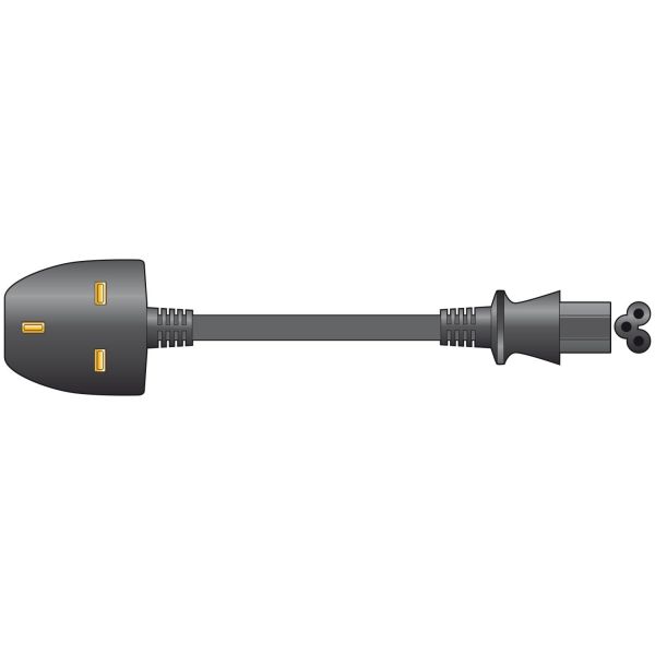 Mercury Laptop Clover Power Lead Black 3A 2m 114.043UK Mercury Laptop Clover Power Lead Black 3A 2m 114.043UK