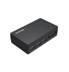 Unitek VGA KVM Switch 2In1Out with 3-Port USB2.0 Hub U-8709ABK