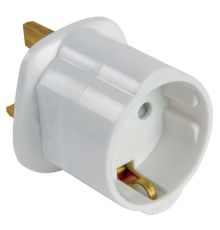 AC adapter Euro 2 Pin to UK 3 Pin Plug SCHUKO