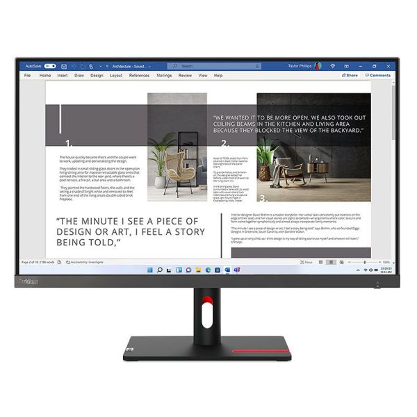 Business Monitor Lenovo Thinkvision S27i-30 27" FHD 100Hz 4 ms 63DFKAT4UK