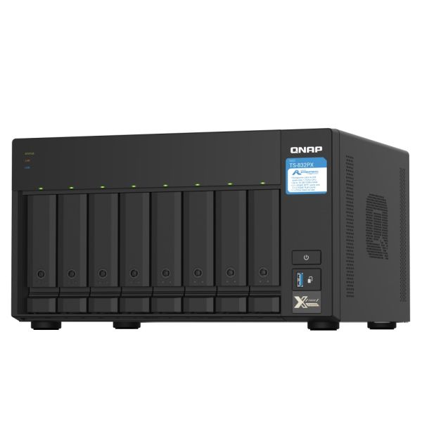 QNAP TS-832PX 8Bay NAS Quad Core 4G 10GbE SFP+, 2GbE