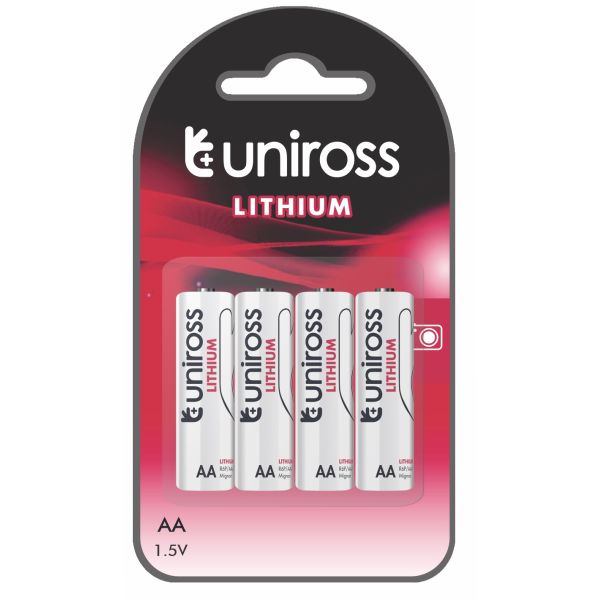 Uniross AA Lithium Batteries (4pack)