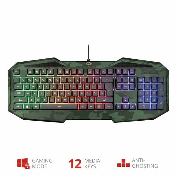  Trust GXT830-RW Avonn Camo Gaming Keyboard|armenius.com.cy