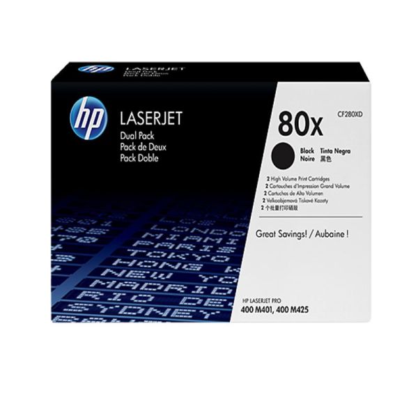 Тонер HP 80X Black Dual Pack LaserJet Toner Cartridges