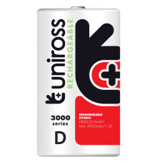 Uniross D 3000 Hybrio Rechargable Batteries 2 Pcs| Armenius Store