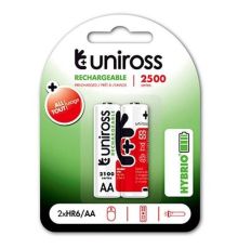 Uniross AA 2500 Hybrio Rechargeable Battery 2pcs| Armenius Store