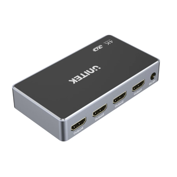 Unitek V1109A 4K HDMI Splitter 1 In-4 Out Black/Space Grey Unitek V1109A 4K HDMI Splitter 1 In-4 Out Black/Space Grey| Armenius Store