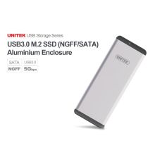 Unitek Y-3365 USB3.0 M.2 SSD (NGFF/SATA) Aluminium Enclosure| Armenius Store