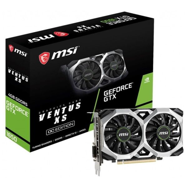 Graphic card MSI GeForce GTX 1650 VENTUS XS 4G OC V3 Graphic card MSI GeForce GTX 1650 VENTUS XS 4G OC