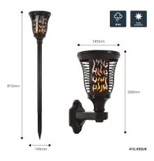 LYYT Outdoor Solar LED Flame Light 410.450UK