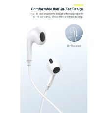 Baseus Encok C17 Type-C In-Ear Wired Earphone White
