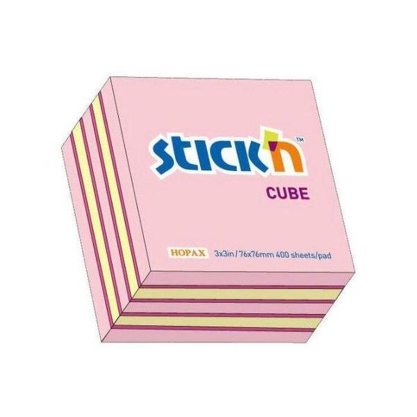 STICK N 76 x 76 mm 400 sheets cube Neon