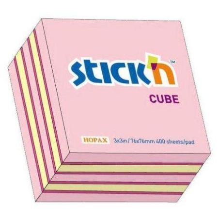 STICK N 76 x 76 mm 400 sheets cube Neon