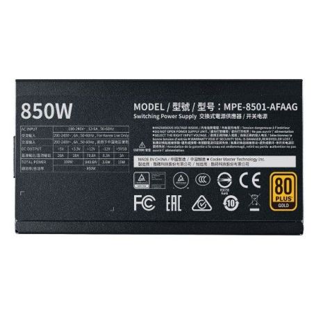 Power supply 850W Cooler master MWE gold v2 MPE-8501-AFAAG-EU