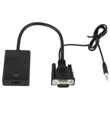  VGA male to HDMI female Adaptor Converter, 3,5 mm jack|  Armenius Store