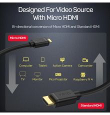 Unitek HC Micro HDMI to HDMI Cable 2.0m Y-C182