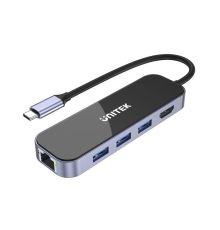 Unitek USB-C Hub USB3.0 HDMI/Gb/PD100W D1084A