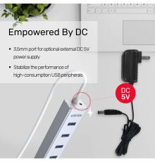 Unitek USB-A Hub 7-Port USB3.0 Incl 5V2A Power Adaptor Y-3090