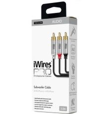 Techlink iWiresPro Subwoofer RCA to 2 RCA 3.0m 711043