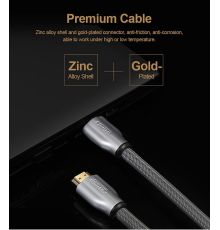 Unitek Y-C139RGY Premium HDMI 2.0 Braided Cable 3.0m
