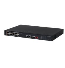 Dahua PoE Switch 16ports 16FE + 2GE 135W PFS3218-16ET-135