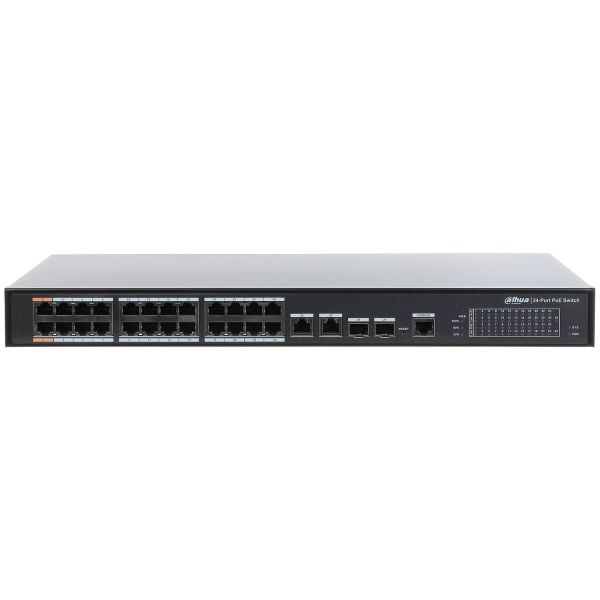 Dahua 26 Ports Managed PoE Switch 24FE PoE + 2GbE/SFP 360W PFS4226-24ET-360 Dahua 26 Ports Managed PoE Switch 24FE PoE + 2GbE/SFP 360W PFS4226-24ET-360