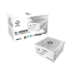 1000W ASRock Steel Legend - SL-1000GW - ATX PSU, 80+ Gold, White