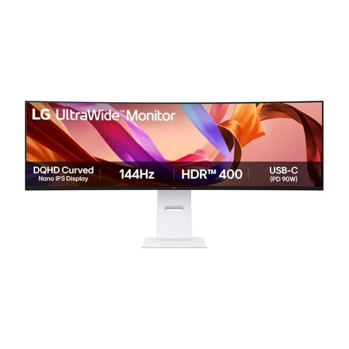 124.5 cm 49' (5120×1440) LG - 49U950A-W - 32:9 Nano IPS 5 ms 144 Hz HDMI ×2 DisplayPort ×1 USB-C (90W) 2×10W-Speakers VES... — image 1