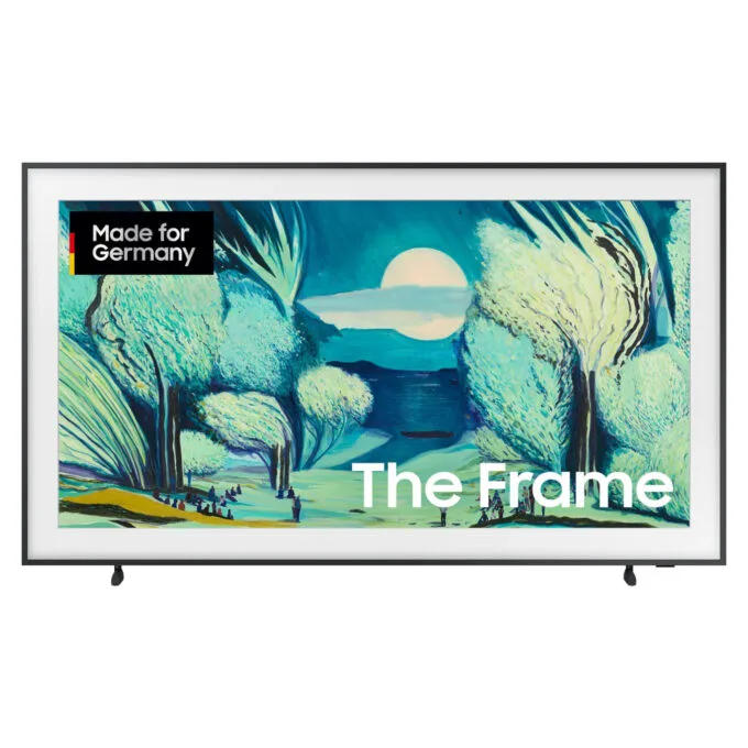 138.0cm 55' (3840x2160) Samsung The Frame GQ55LS03FAUXZG 16:9 QLED 100Hz HDMI USB WLAN Bluetooth HDR10+ Speaker Black — image 1