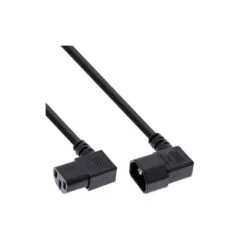 16601A 1m C13 TO C14 ANGLED POWER EXTENTION CABLE BLACK INLINE