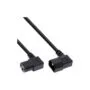 16601A 1m C13 TO C14 ANGLED POWER EXTENTION CABLE BLACK INLINE
