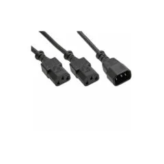 16633 Y-CABLE POWER 1xC14 TO 2xC13 1.8m INLINE