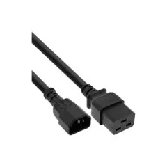 16659I 0.5m POWER ADAPTER CABLE C14 to C19, 3x1.5mm2, MAX. 10A, BLACK, INLINE