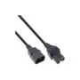 16811 2m POWER CABLE EXT., HOT CONDITION CONN. IEC-C15 IEC TO C14 BLACK, INLINE