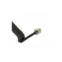 18895A 4m TELEPHONE RECEIVER COILED CORD M M BLACK, INLINE