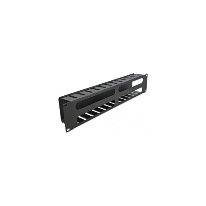 19' cable management patch panel with 4 openings, cable routing — image 2