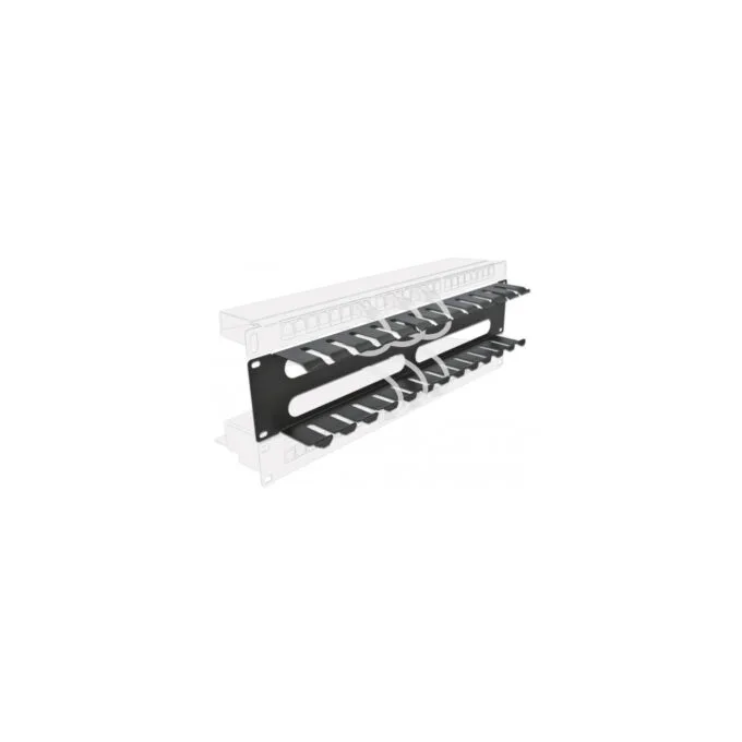 19' cable management patch panel with 4 openings, cable routing — image 4