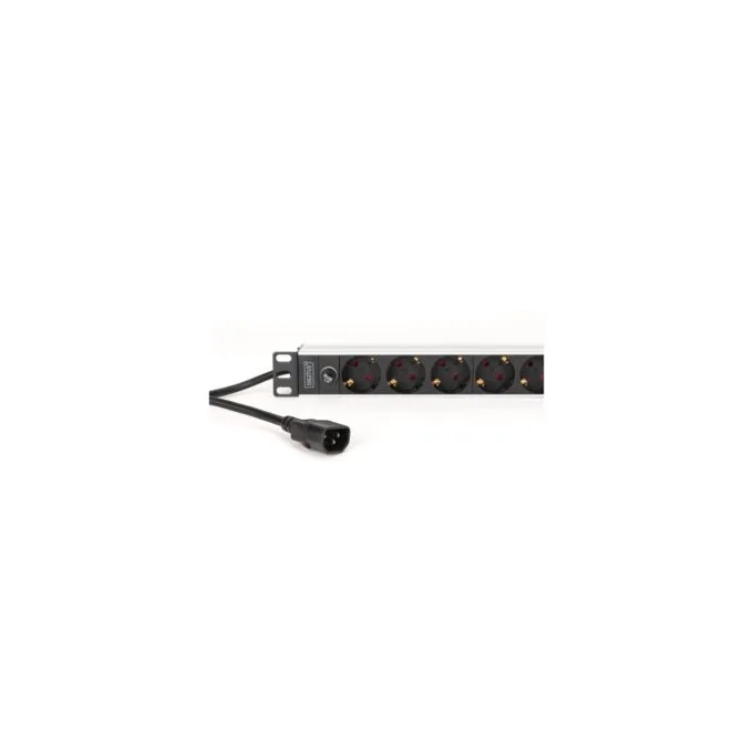 19' PDU Power Strip with Aluminum Profile - 9-fold - Back-up Fuse — image 3