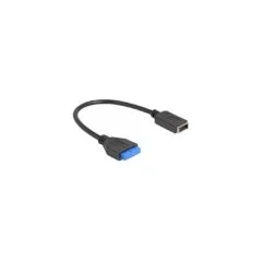 19 pin USB header socket to USB Type-E Key A socket, adapter - 19 pin USB header to USB Type-E Key A socket