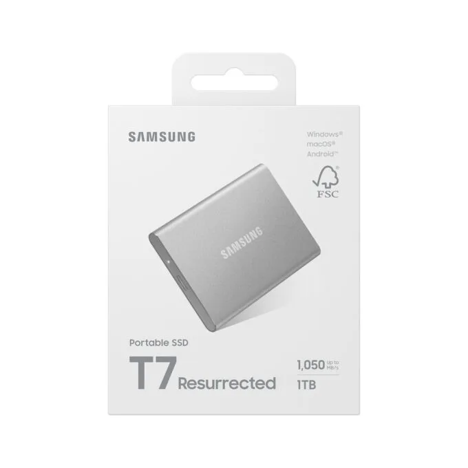 1TB Samsung Portable SSD T7 Resurrected USB-C 3.1 (10Gb ?s) Silber externe Festplatte SSD — image 10
