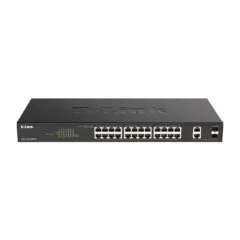 24-Port PoE+ Smart Managed Switch - DGS-1100-26MPV2 - 24x PoE, 2x SFP, 370W, Gigabit, Rackmount