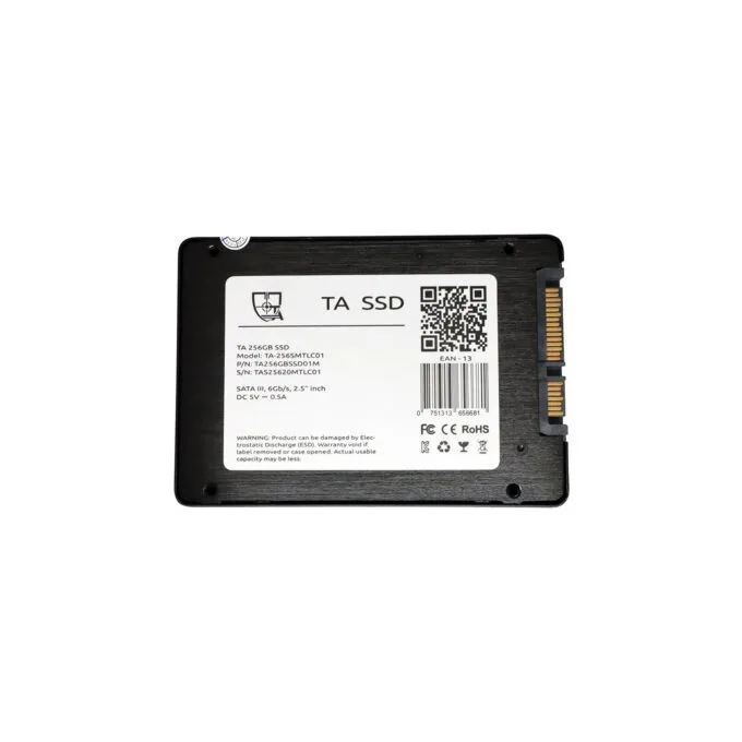 256GB SATA III 2.5" (7mm) SSD - Read 550MB/s Write 410MB/s - TLC NAND - Metal Case - 3-Year Warranty — image 2