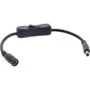 26906G 0.2m DC CABLE W SWITCH, DC MALE FEMALE 5.5X2.5MM, AWG 18, BLACK INLINE