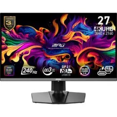 27'(68.6cm)TFT MSI MPG OLED 272URXDE QD-OLED 9S6-3CD79A-016 retail - 272URXDE - Black, 4K Ultra HD, QD-OLED, 1 ms, 240 Hz