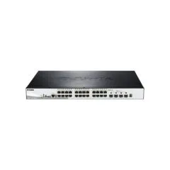 28-Port PoE+ Gigabit Smart Managed Switch - DGS-1510-28XMP - Black/Gray, 24x RJ-45, 4x SFP+, Rackmount
