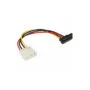 29670W SATA POWER CBL ANGLED 1x4 TO 15pin F M 0,15m INLINE