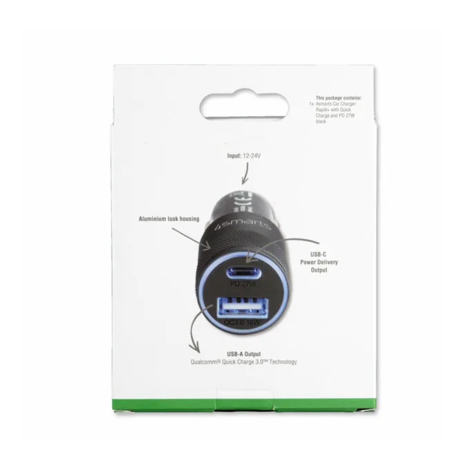4smarts Kfz-Ladegert Rapid+ mit Quick Charge und PD 27W schw. — image 5