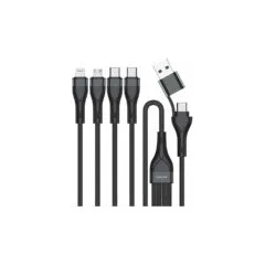 4smarts USB-C A Multi-Ladekabel 4in2 1.2m. schwarz