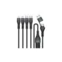 4smarts USB-C A Multi-Ladekabel 4in2 1.2m. schwarz