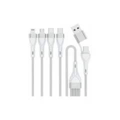 4smarts USB-C A Multi-Ladekabel 4in2 1.2m. wei